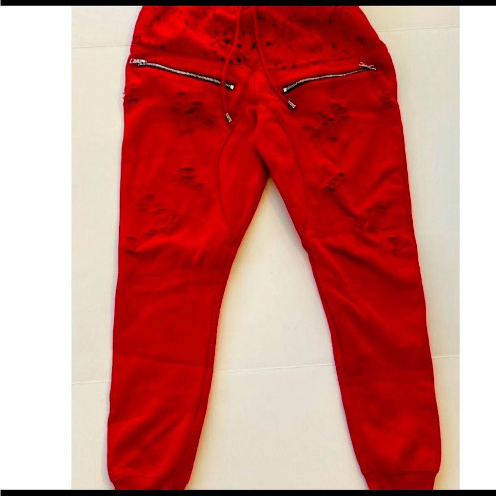 Focus Cargo Red Joggers